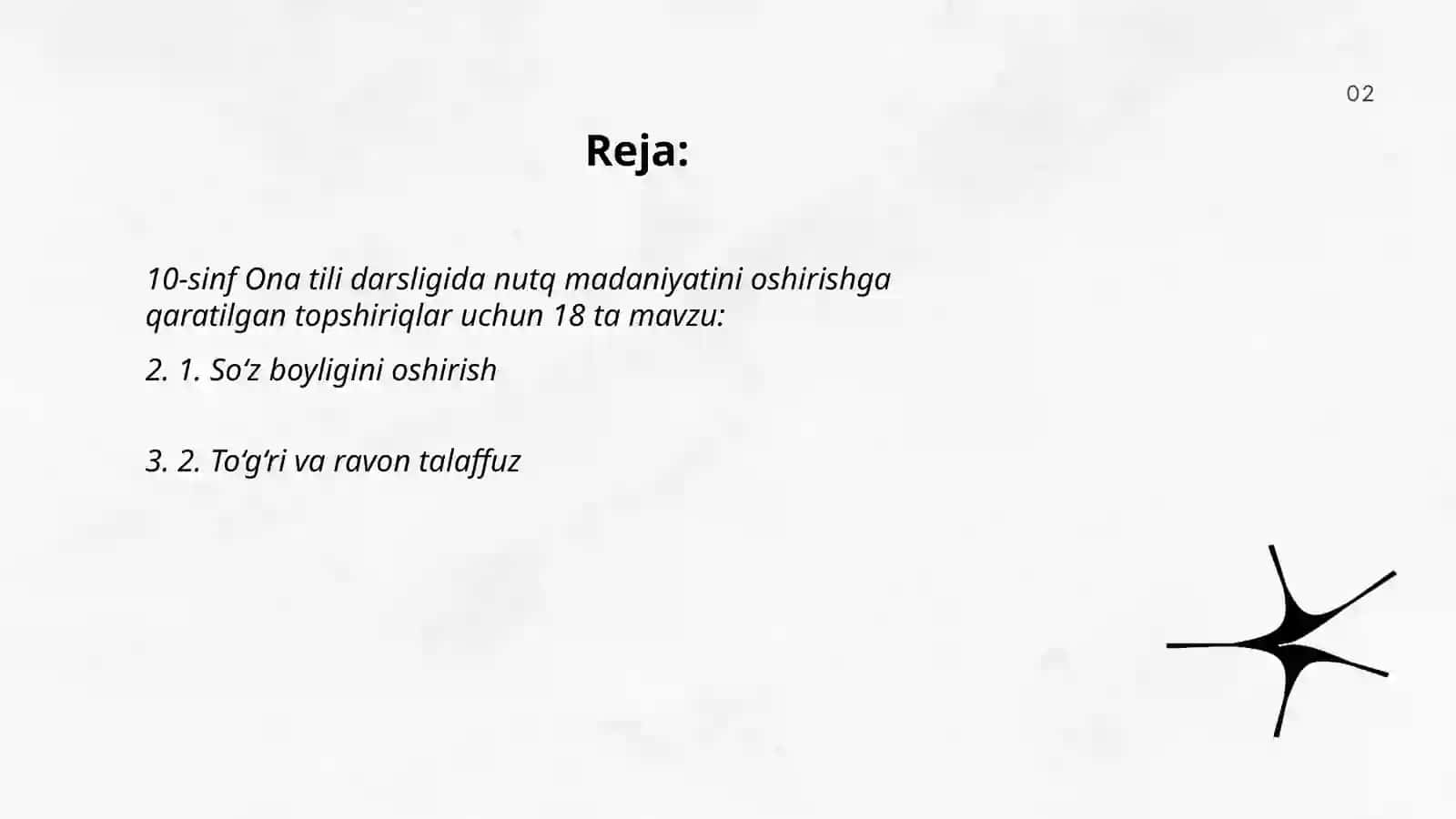 10-sinf Ona tili darsligidan nutq madaniyatini oshirishga qaratilgan topshiriqlar tayyorlash 2
