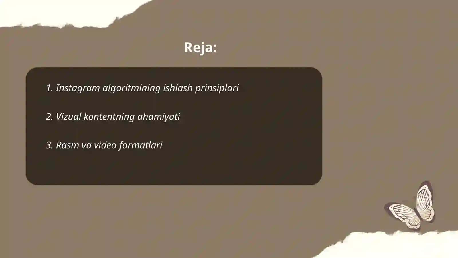 Instagram tarmog'ida kontent yuritishning o'ziga xosliklari 2