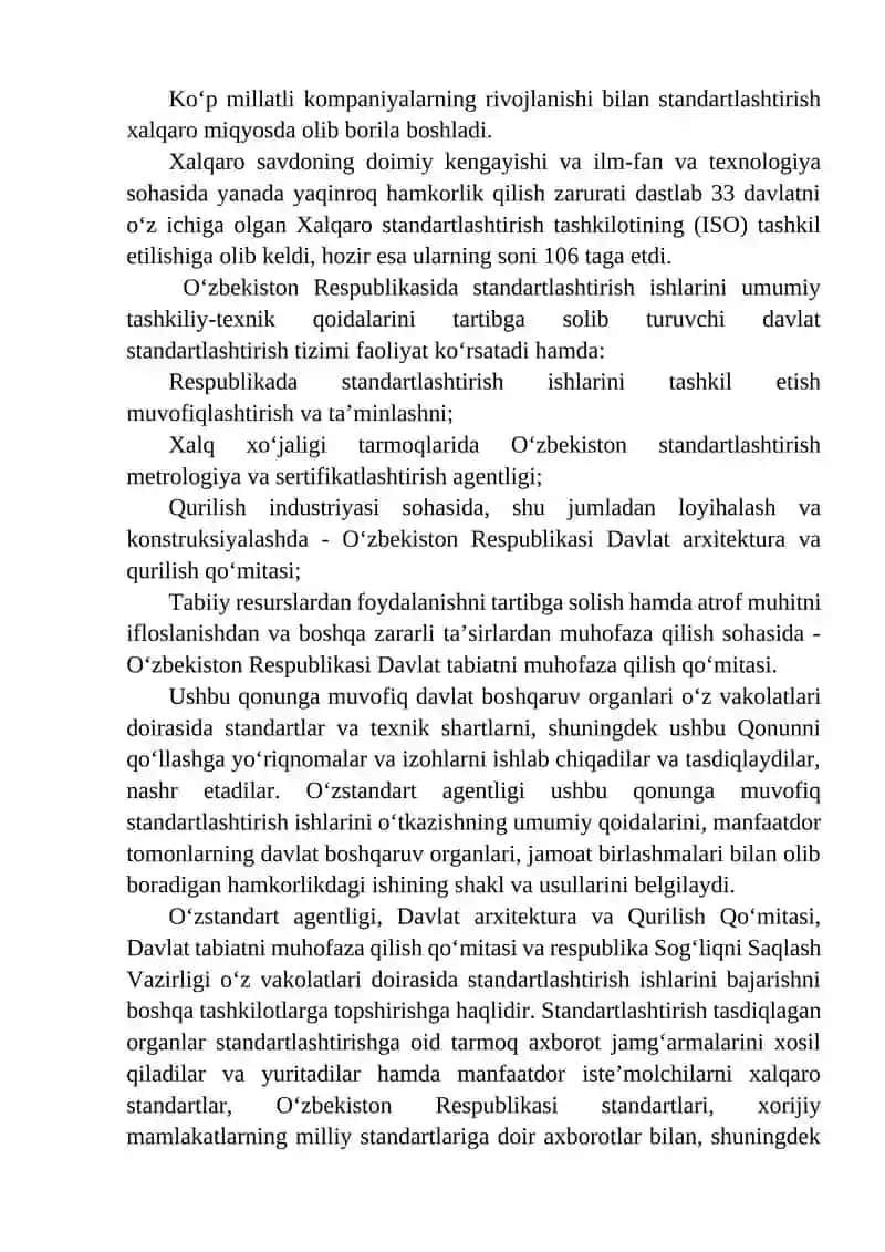 TURIZM VA MEHMONDO‘STLIKDA STANDARTLASHTIRISH VA SERTIFIKATLASHNING MAQSAD VA VAZIFLARI 2