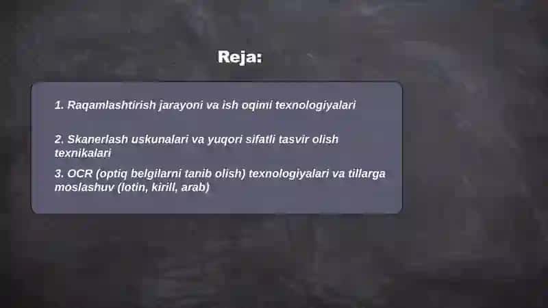 Elektron kutubxona resurslarni raqamlashtirish texnologiyalari 2