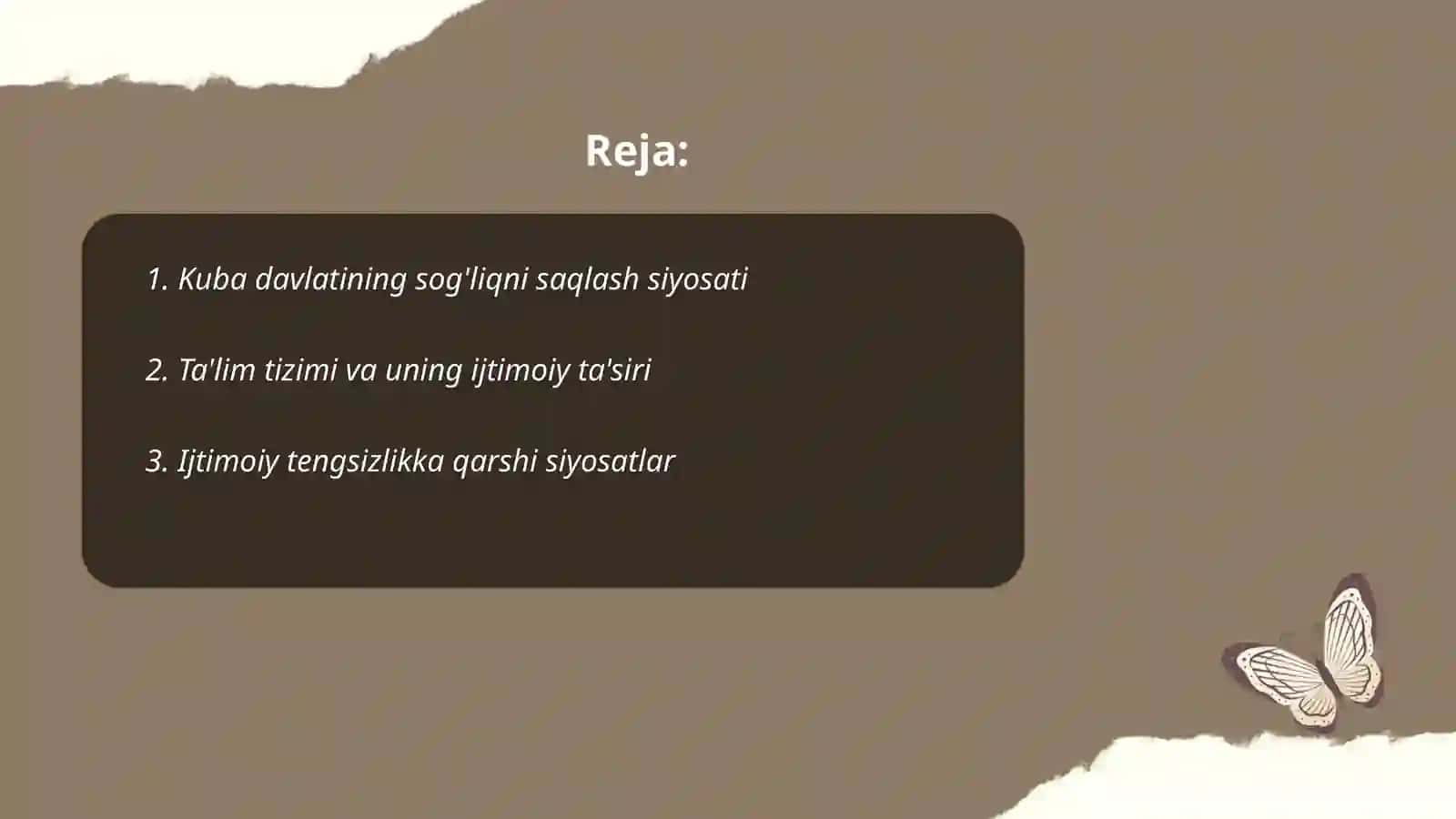 Kuba davlatining ijtimoiy siyosati 2