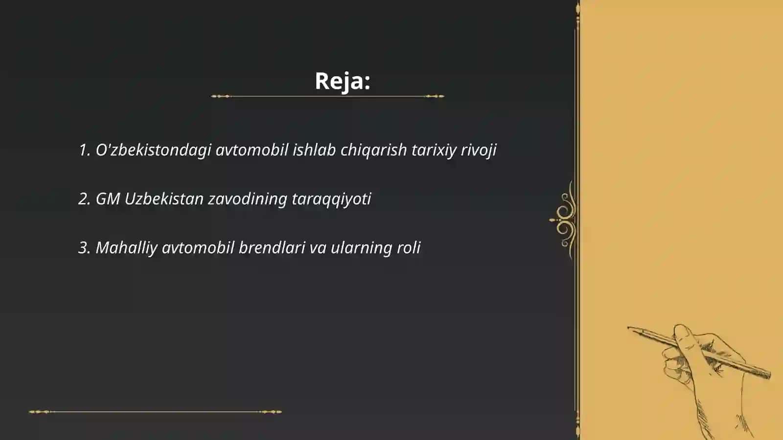 O'zbekistonda avtomobil sanotining rivojlanishi 2