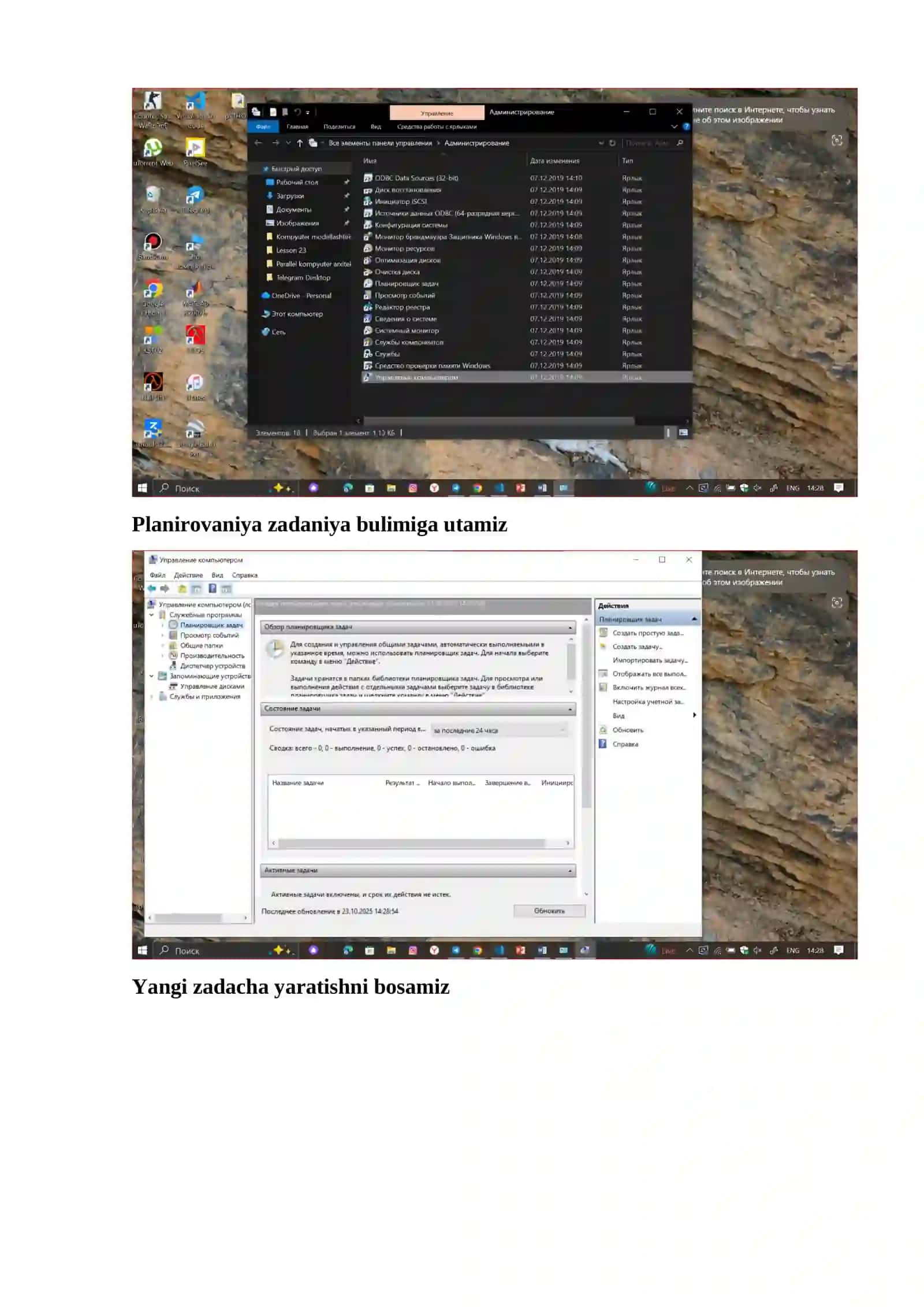 Windows da topshiriqlarni rejalashtirish (Task scheduler) 2
