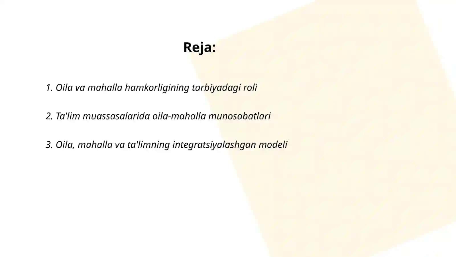 Tarbiya jarayonida oila mahalla hamda talim muassalarining ozaro hamkorligi 2