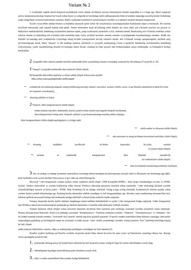 Multimedik maxsulotning senariysi va qobig'ini ishlab chiqish 2