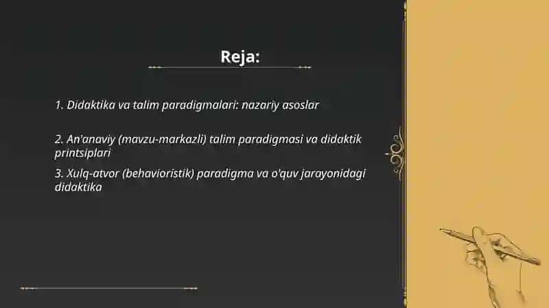 Didaktika va talim paradigmalari: nazariy asoslar 2