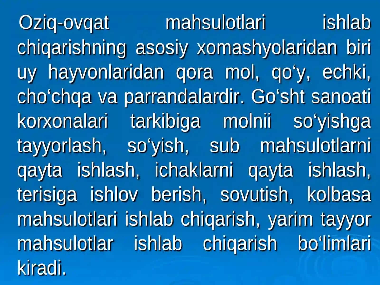 Gо‘sht mahsulotlariniqayta ishlash korxonalari tarkibi 2