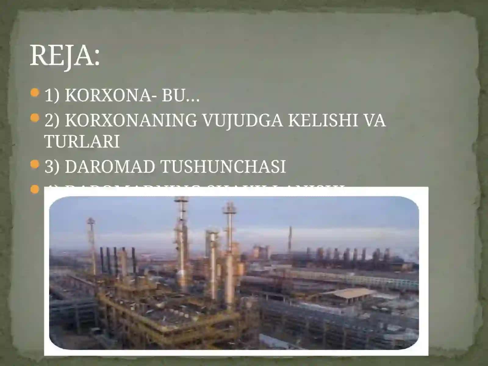Korxonalarning daromadi va uning shakillanishi 2