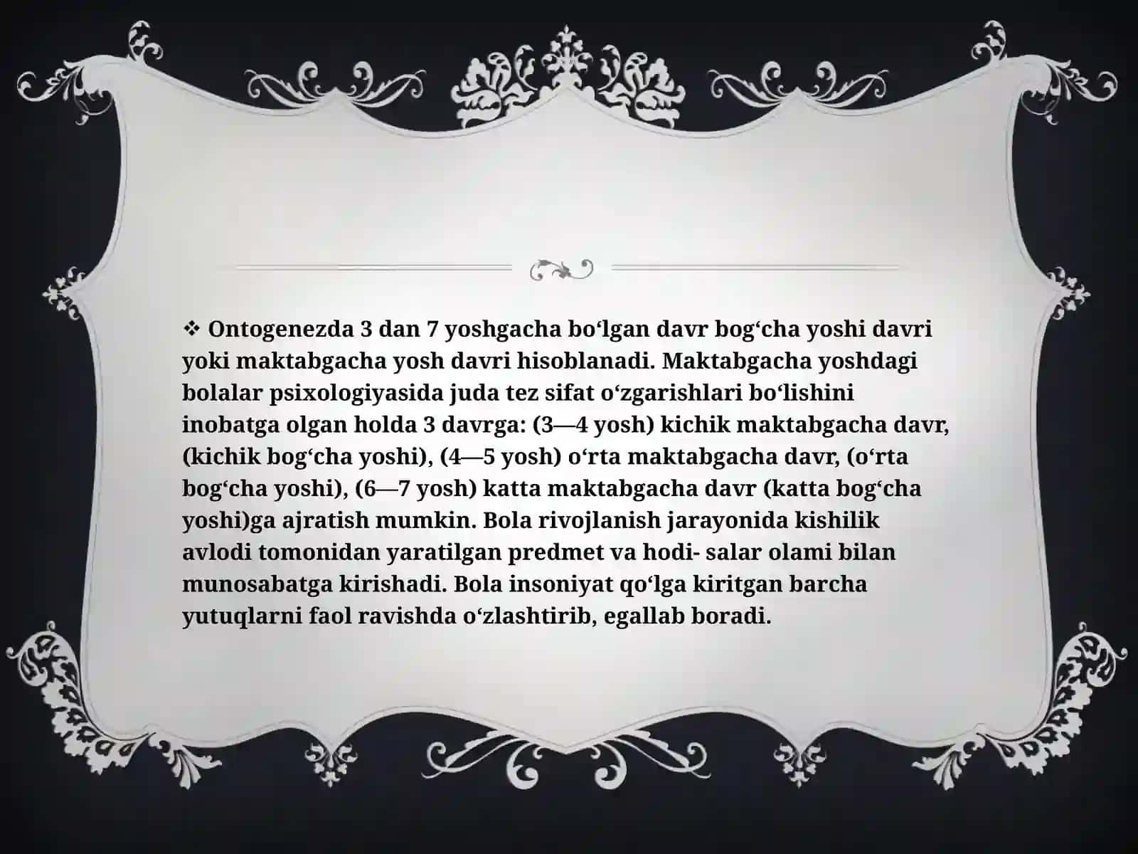 Maktabgachata’lim yoshining psixologik xususiyati 2