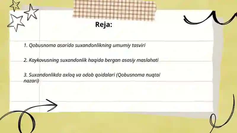 Qobusnoma asarida suxandonlik xususida 2