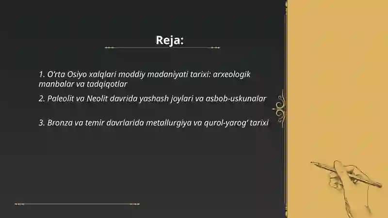 Oʻrta Osiyo xalqlari moddiy madaniyati tarixi 2