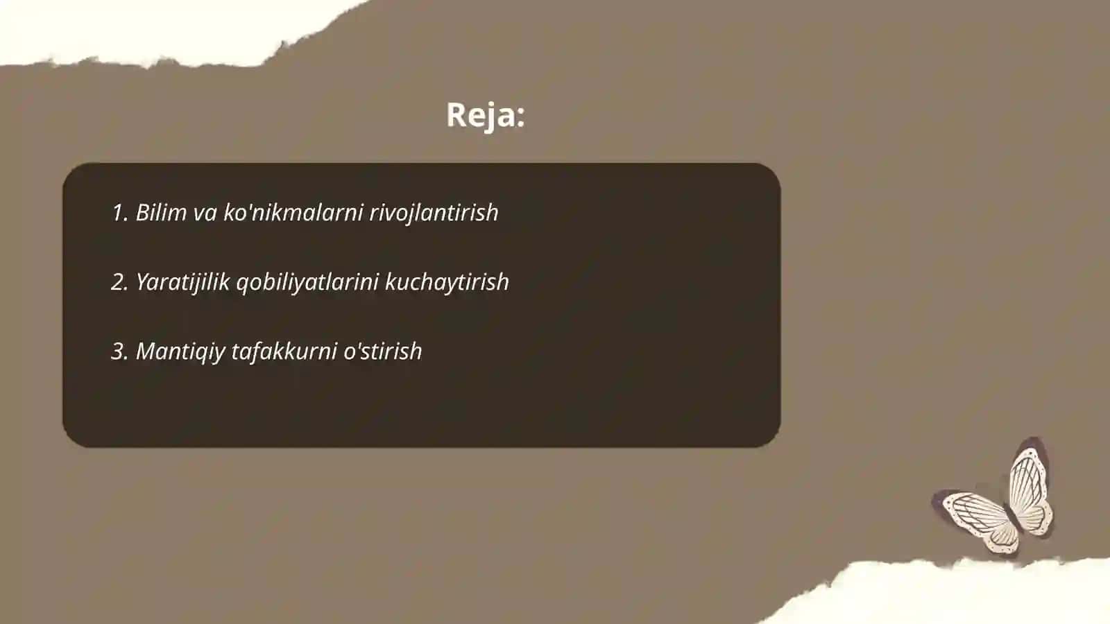 Bilim va ko'nikmalarni rivojlantirish 2