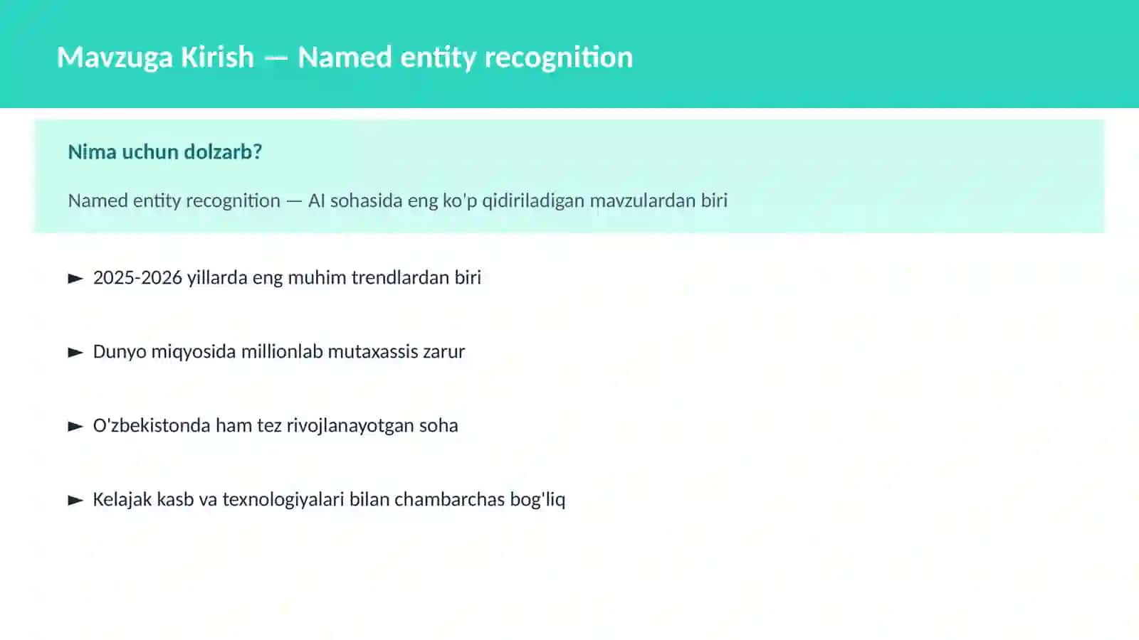 Named entity recognition 2
