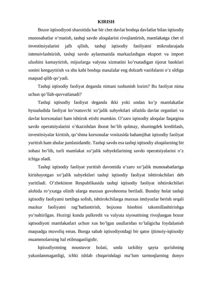 SAVDO SIYOSATIDA SUBSIDIYALAR VA BOJLAR TAHLILI 2