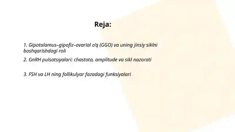 Jinsiy siklning gormonal boshqariluv mexanizmi 2