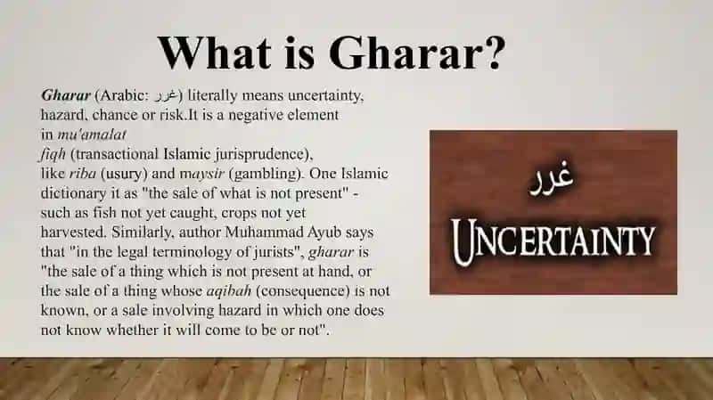 Prohibition of gharar 2