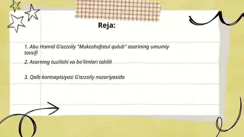 Abu Homid G'azzoliyning Mukoshafatul qulub asari 2