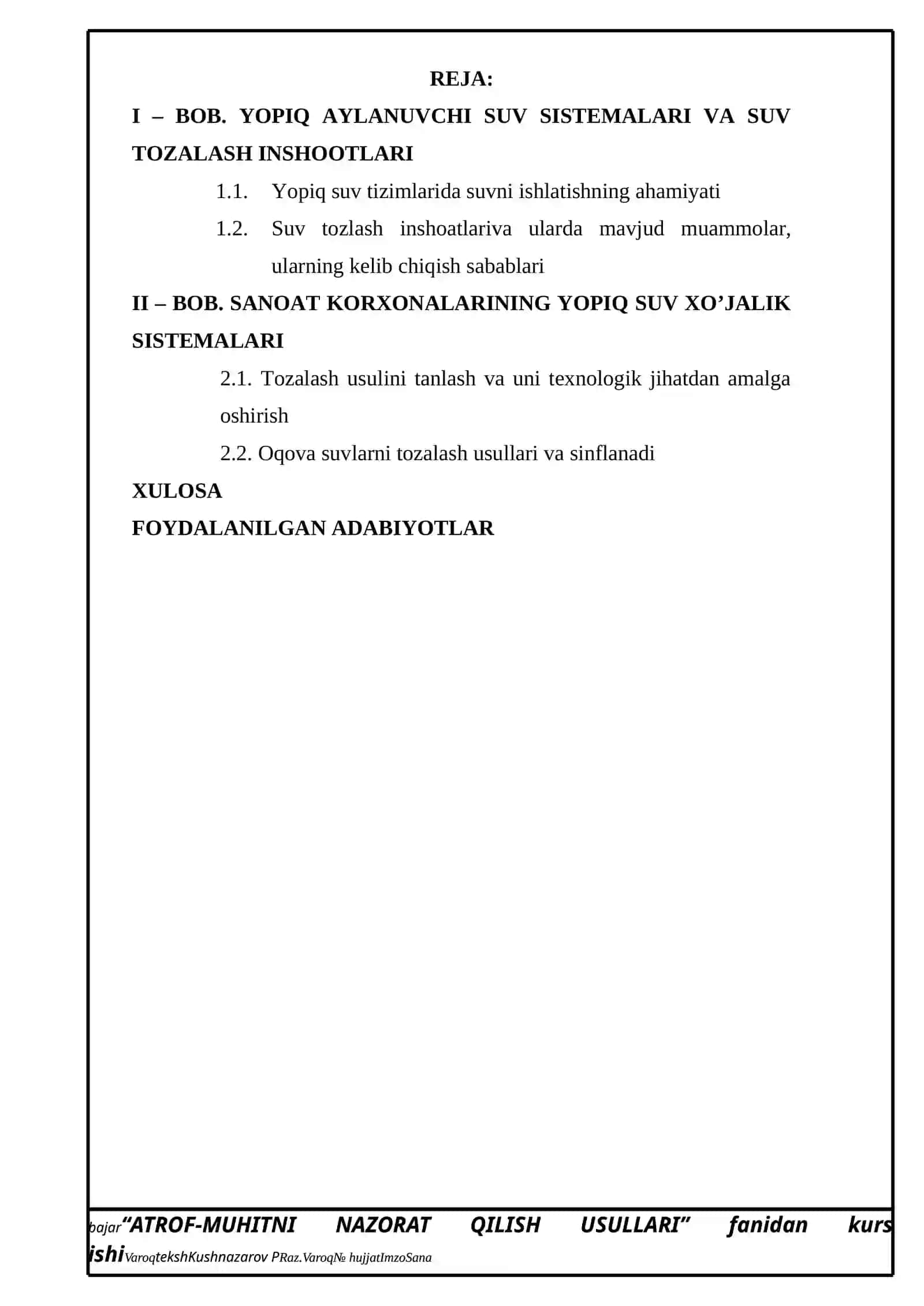 Sanoat korxonalarini yopiq suv aylanma tizimi 2