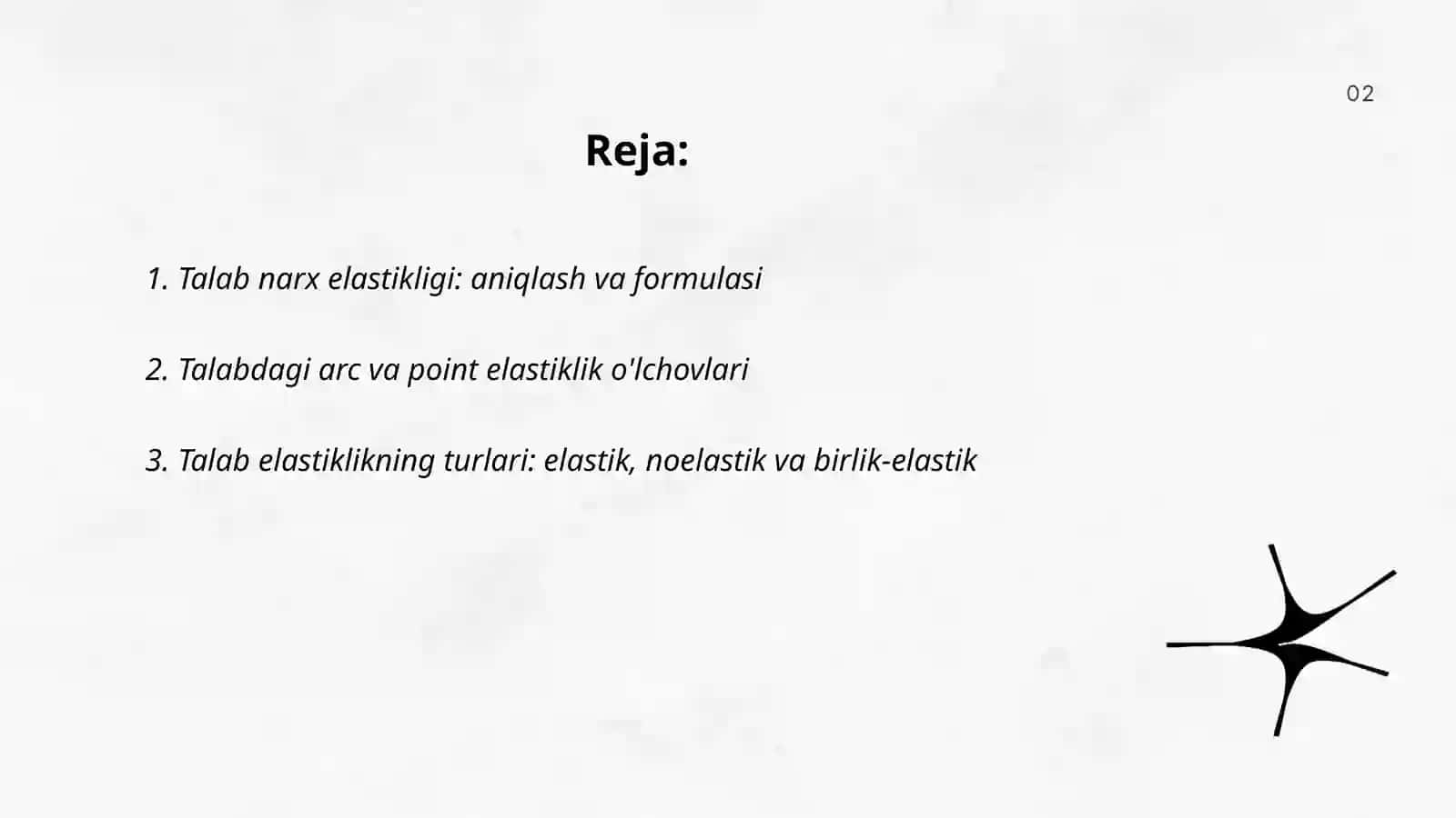 Talab va taklif elastikligi 2