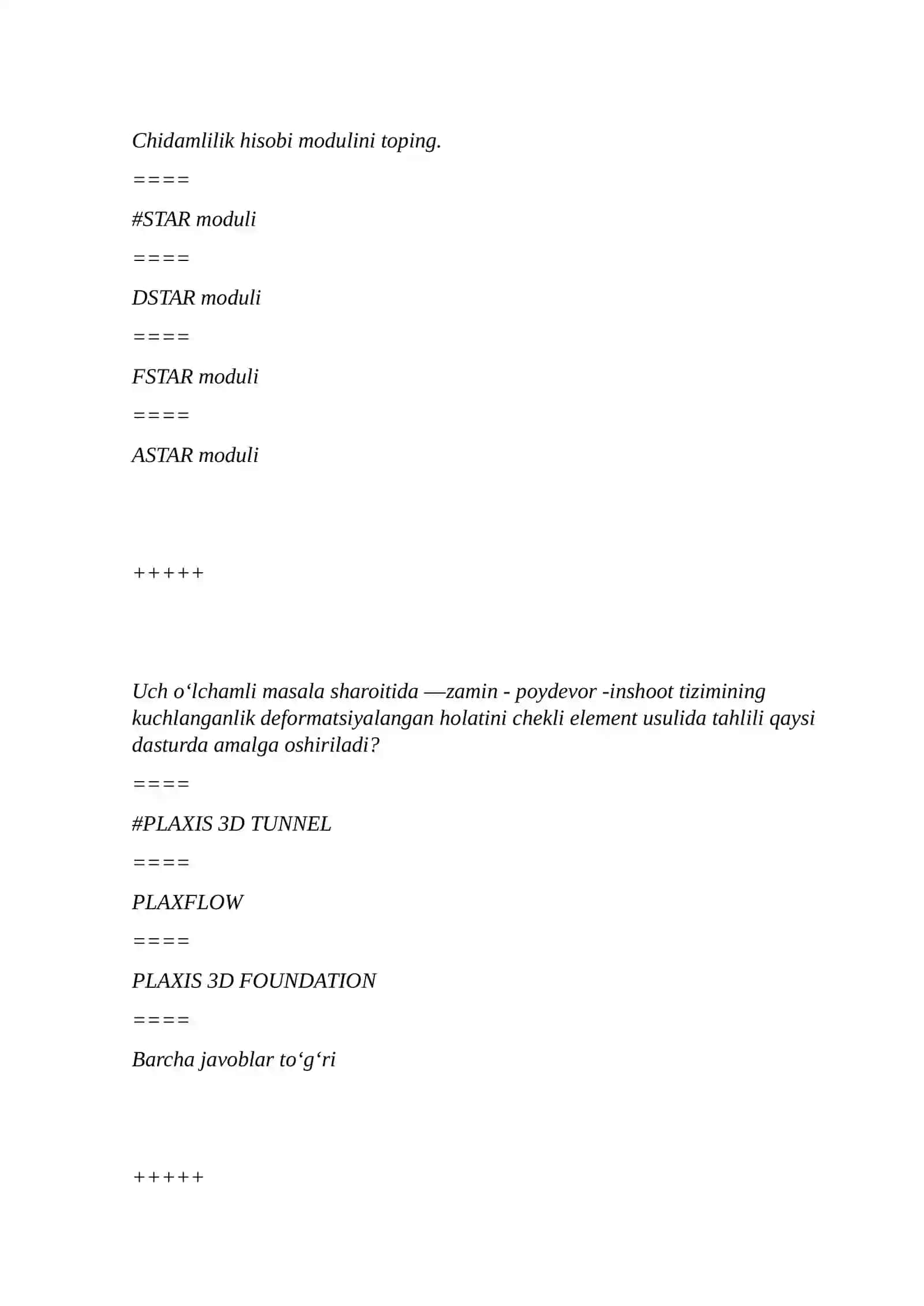 Chidamlilik hisobi modulini toping 2