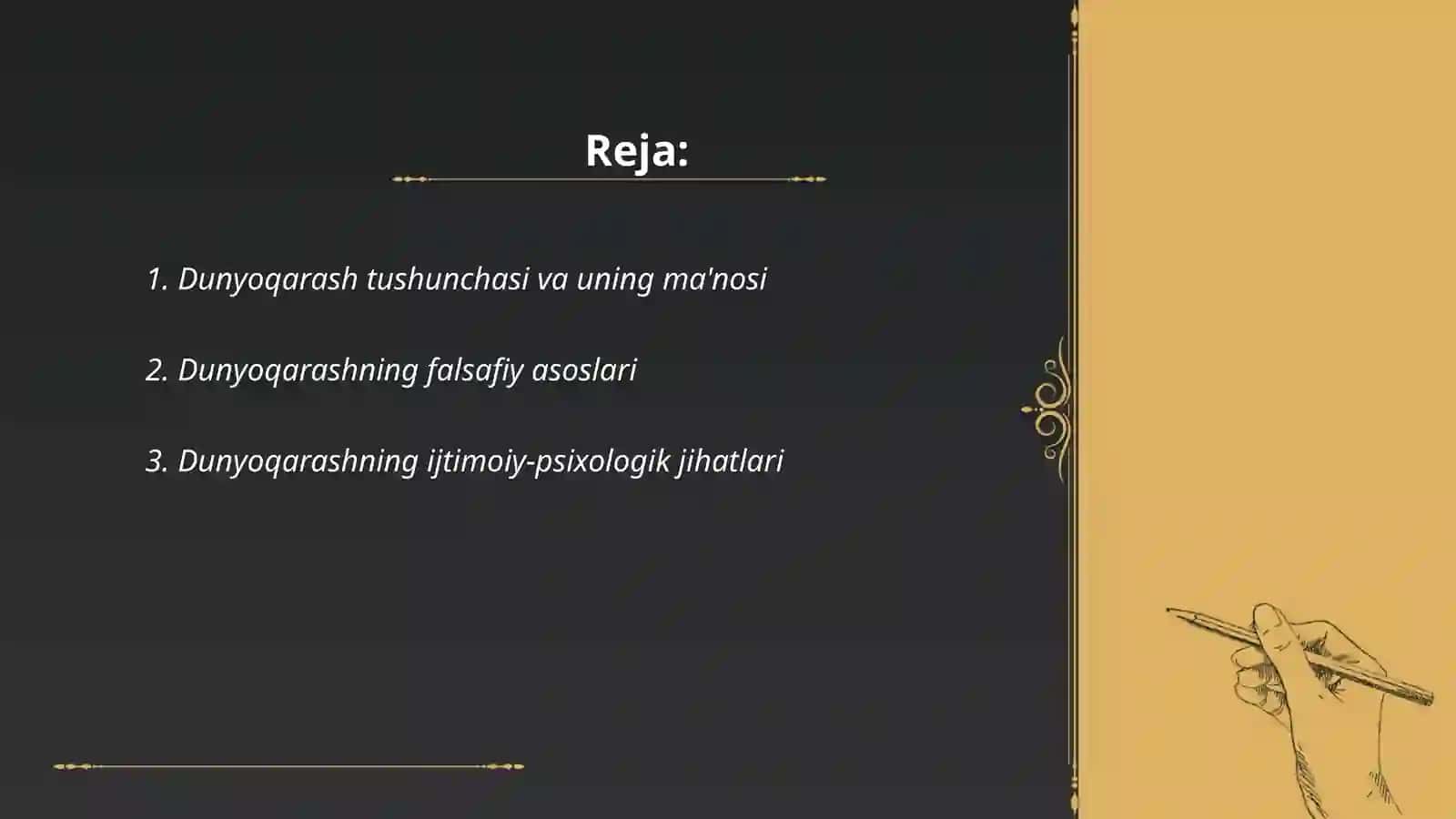 Dunyoqarashning mohiyati, tuzilishi va asosiy funksiyalari 2