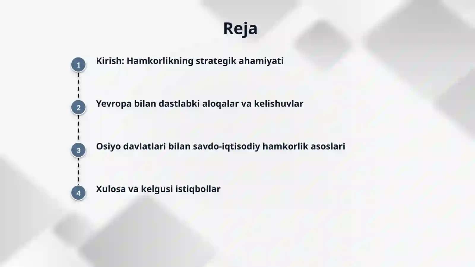 Yevropa va Osiyo mamlakatlarining O'zbekiston bilan hamkorligining boshlanishi 2