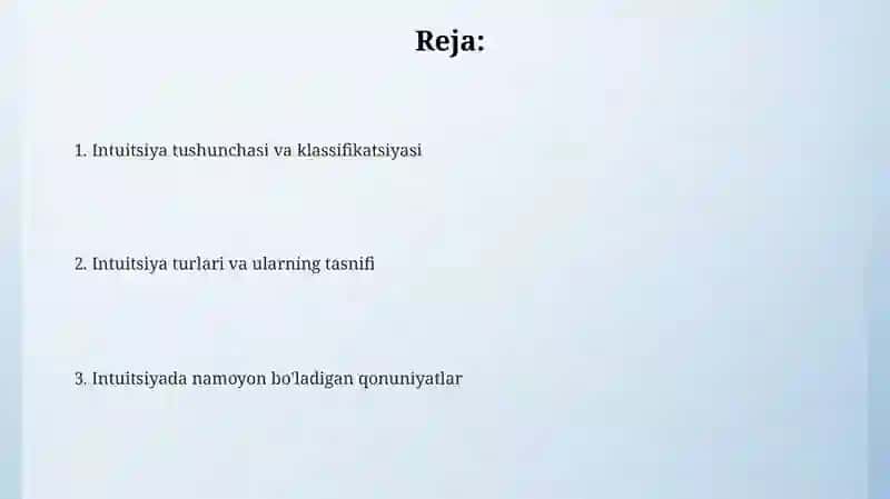 Sezgining tasnifi, sezgi klassifikatsiyalari, qonuniyatlari 2