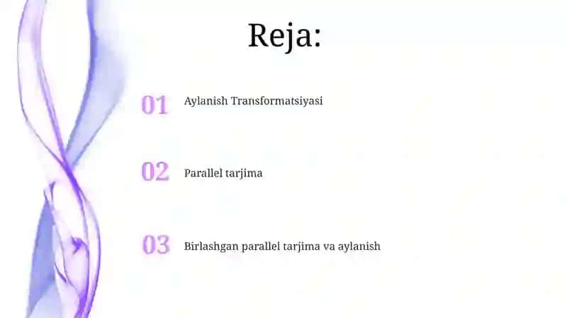 Aylanish Transformatsiyasi 2