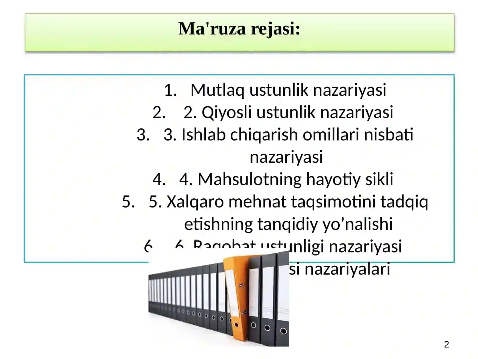 14-XALQARO SAVDO NAZARIYALARI 2