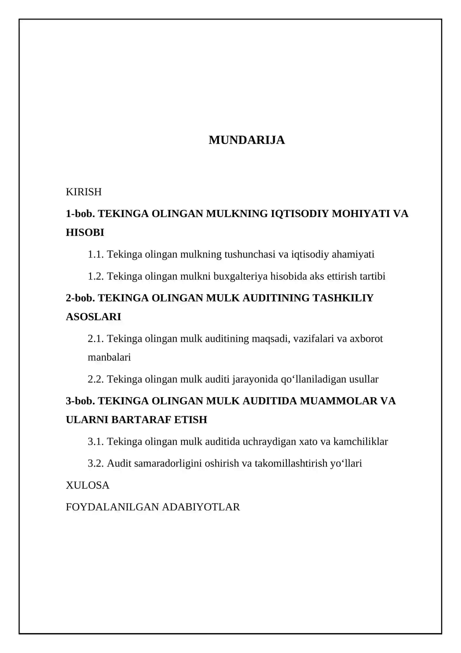 Tekinga olingan mulk 2