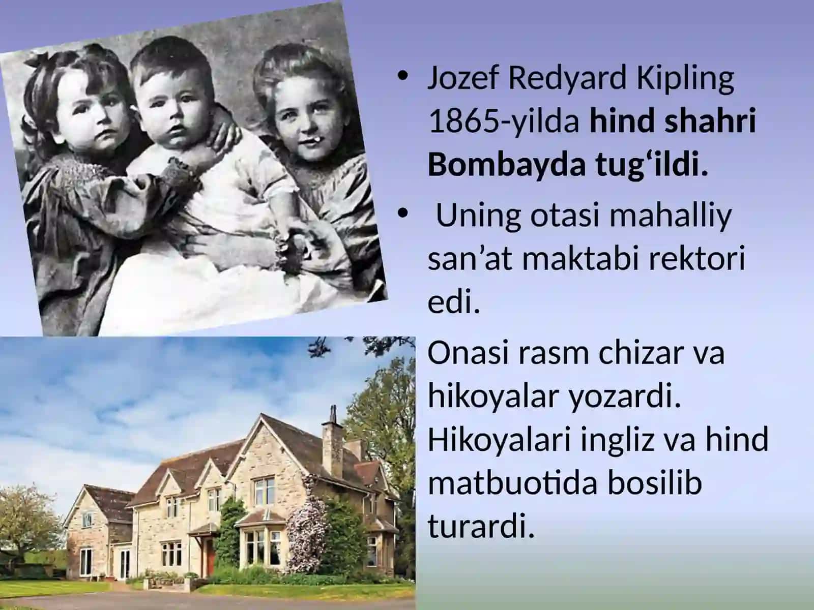 Redyard KIpling hayoti va ijodi (slayd) 2
