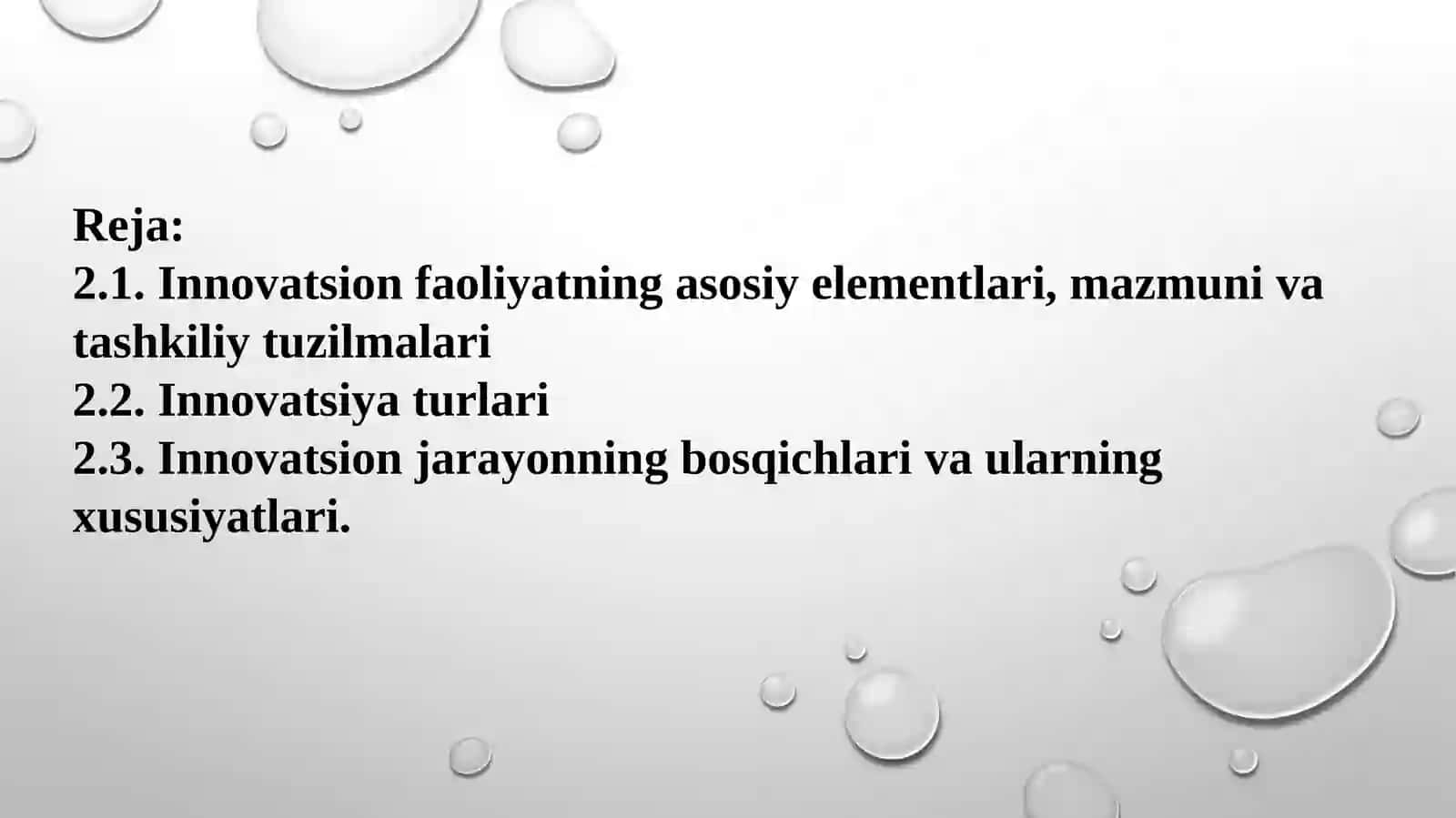 Innovatsion jarayon va faoliyatni diversifikatsiyalash 2