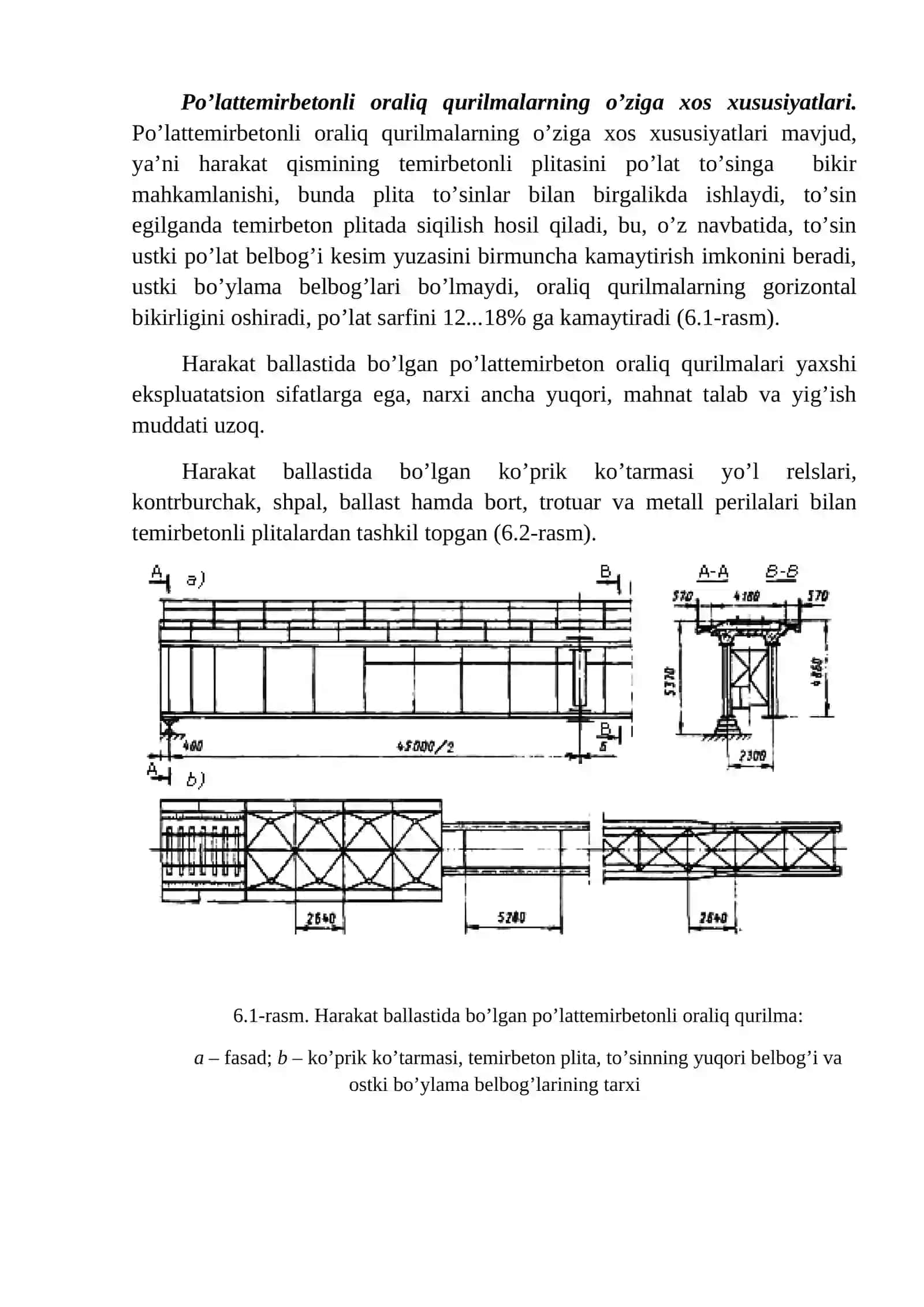 Po'lat temir biton oraliq qurilmalarining konstruksiyalari. Oraliq qurilmalari 2