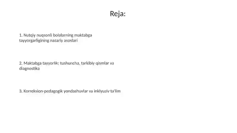 Nutq nuqsoniga ega bolalarni maktabga tayyorlashning nazariy asoslari 2
