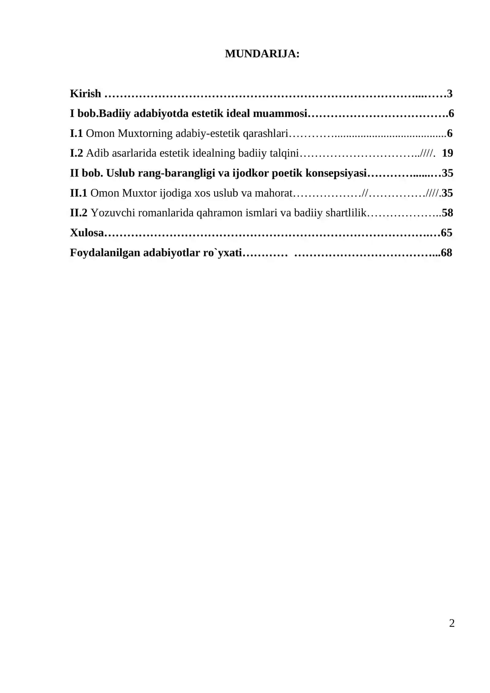 Ijodkorning estetik ideali va individual uslub (Omon Muxtorning prozasi misolida) 2