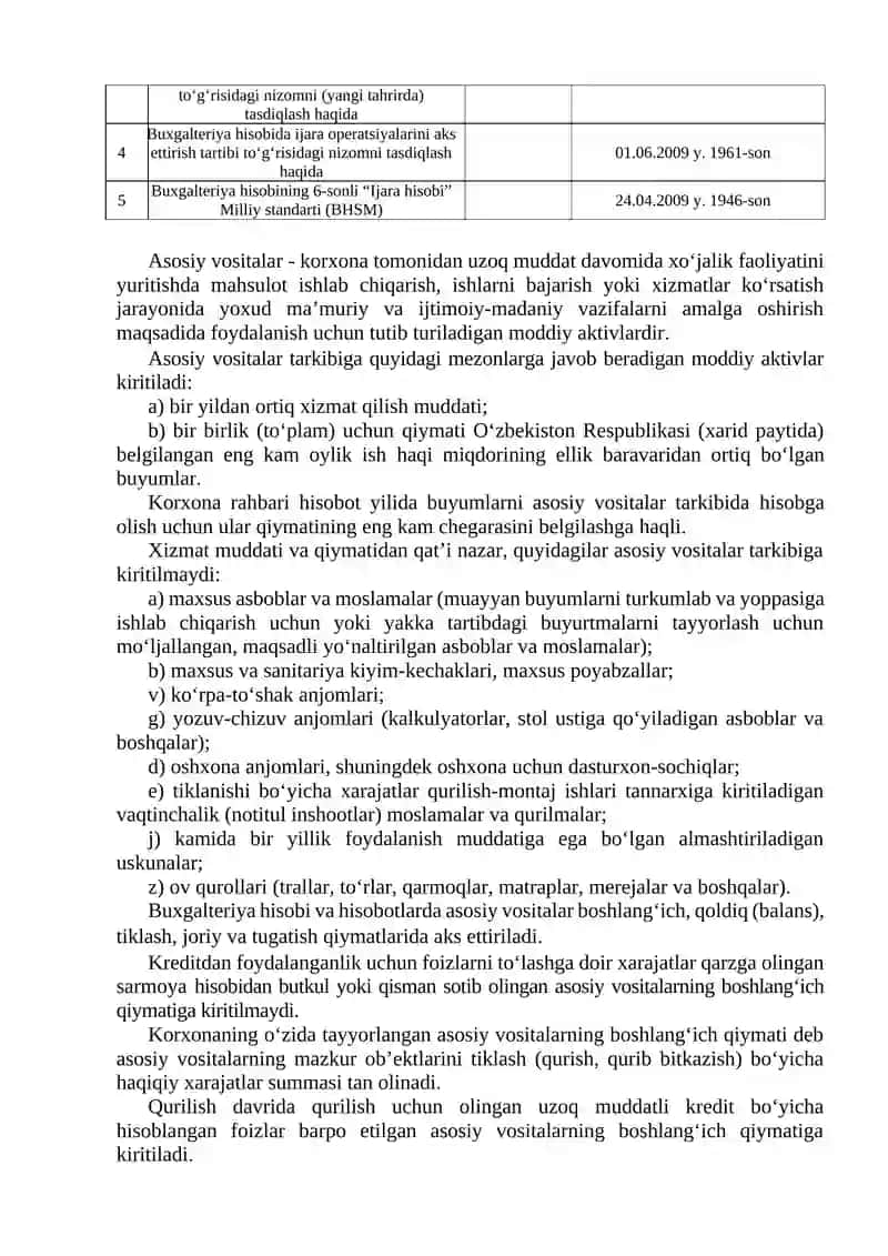 Asosiy vositalar tushunchasi va baholash 2