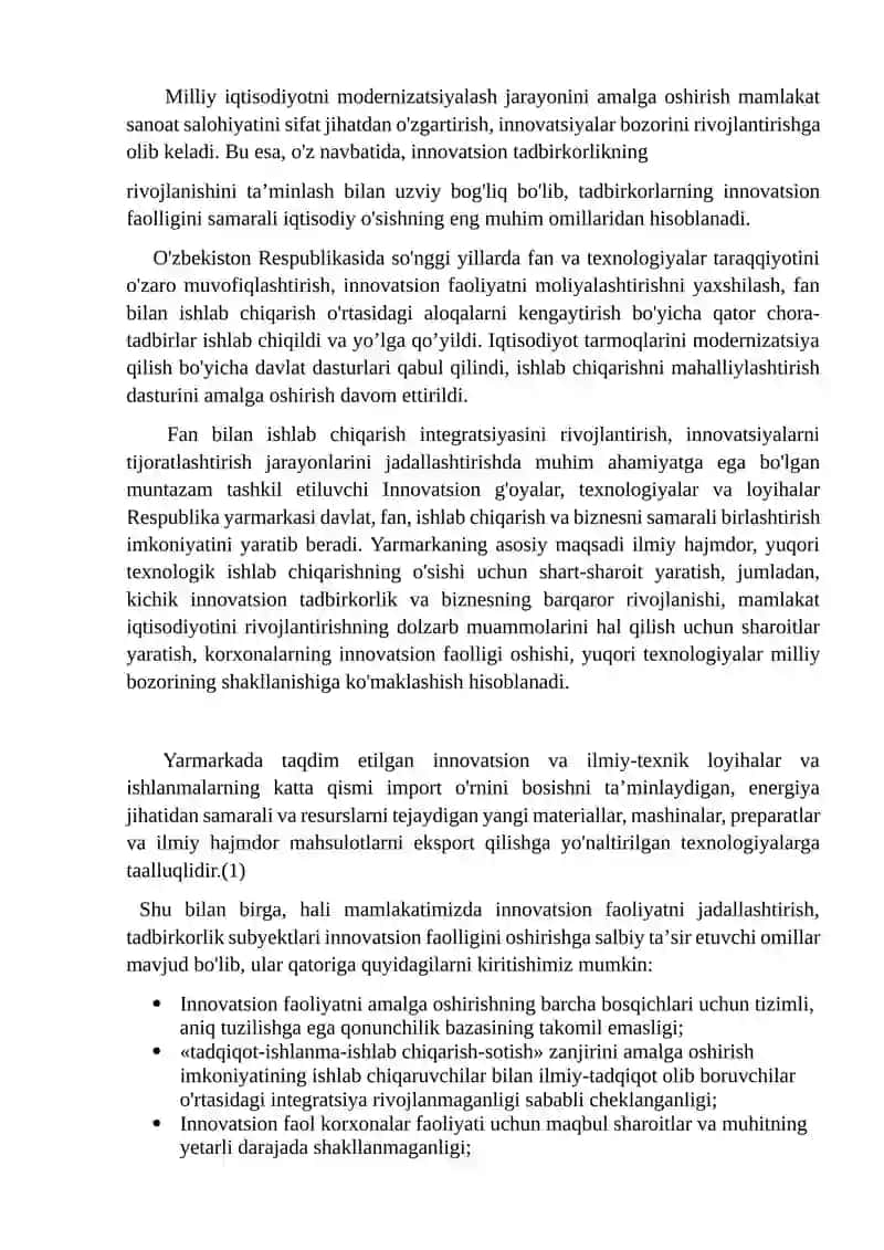 Zamonaviy iqtisodiyot yangi mahsulot, materiallar, texnologiya, uskunalarni yaratish 2
