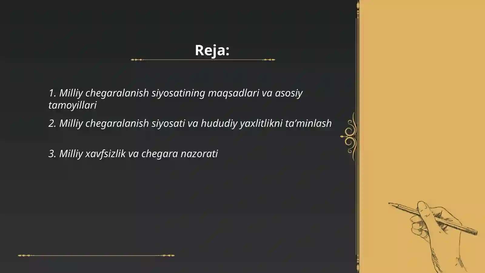 Milliy chegaralanish siyosati maqsad va vazifalari 2