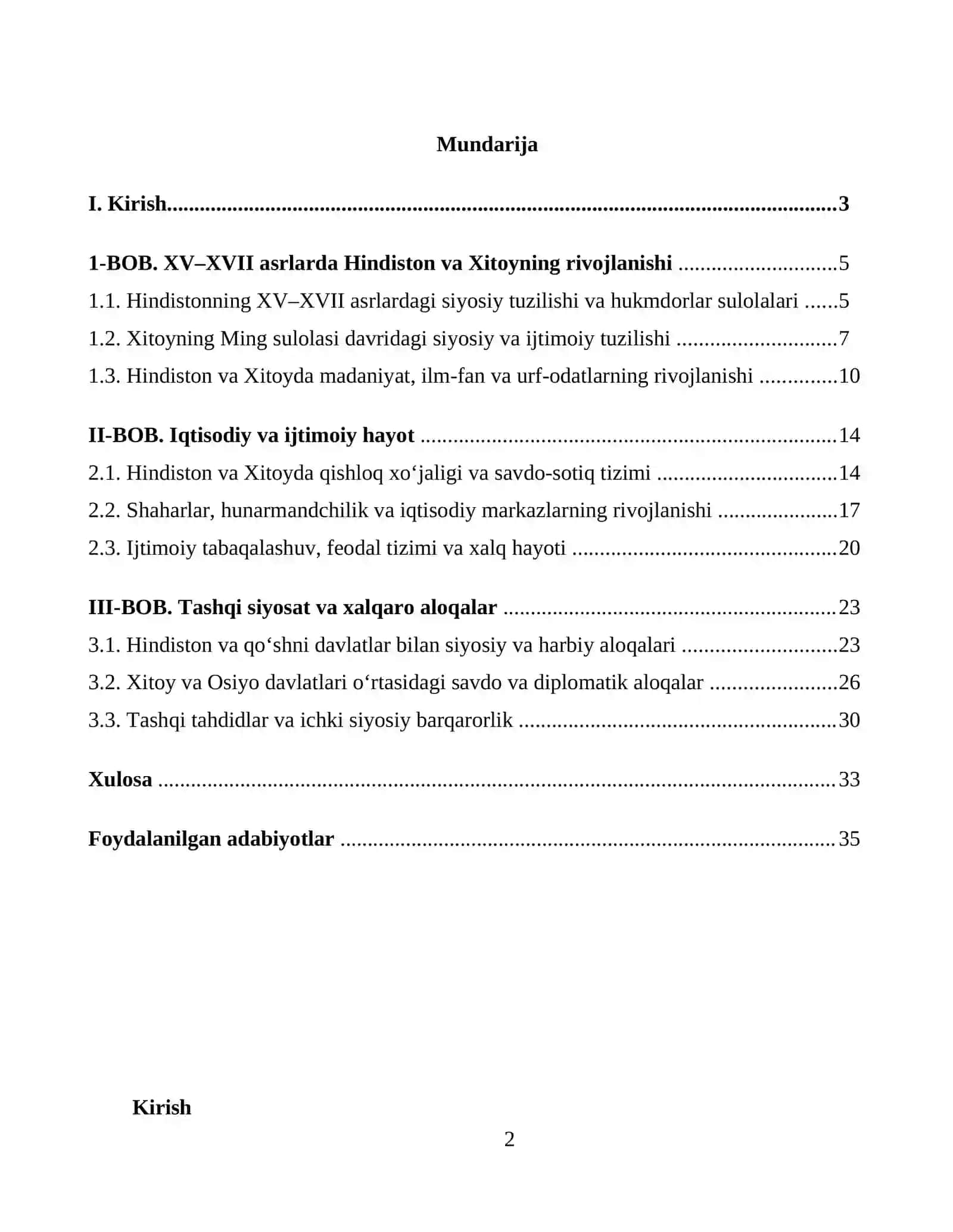 KURS ISHI: TADBIRKORLIK VA BOSHQARUV FANIDAN 2