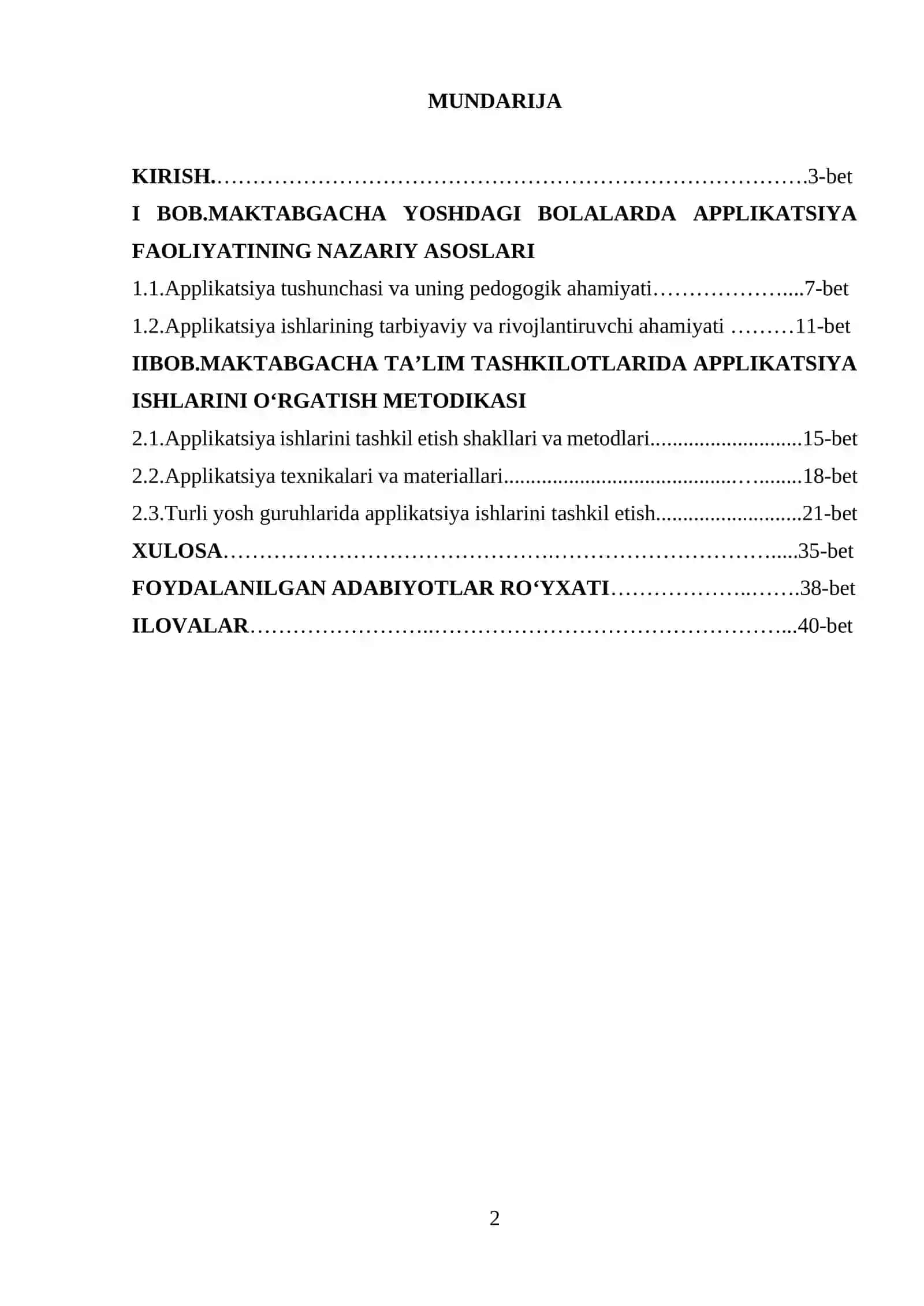 Maktabgacha yoshdagi bolalarni applikatsiya ishlariga o‘rgatish 2