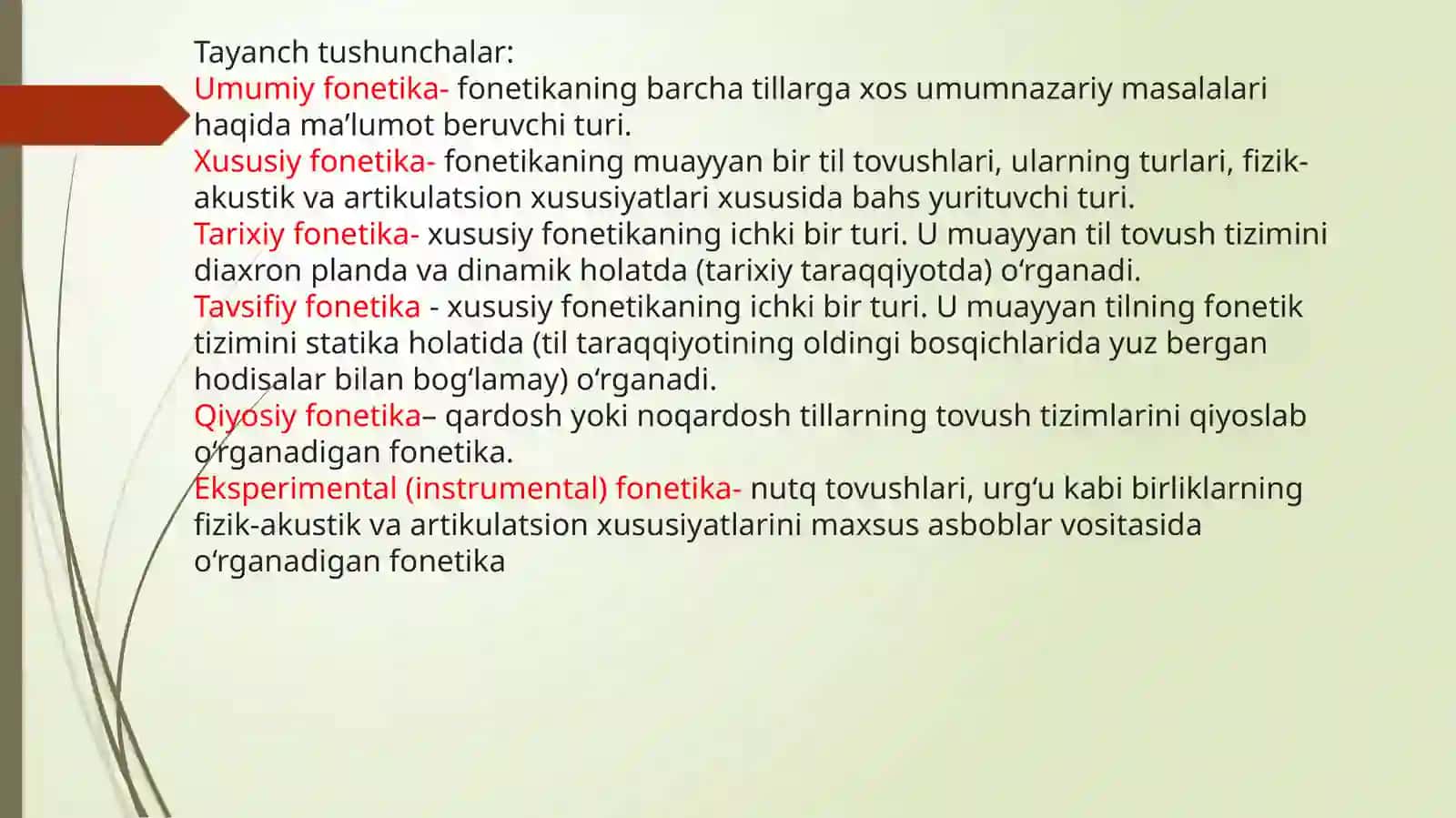 Fonetika haqida ma'lumot. Fonetika va uning turlari 2