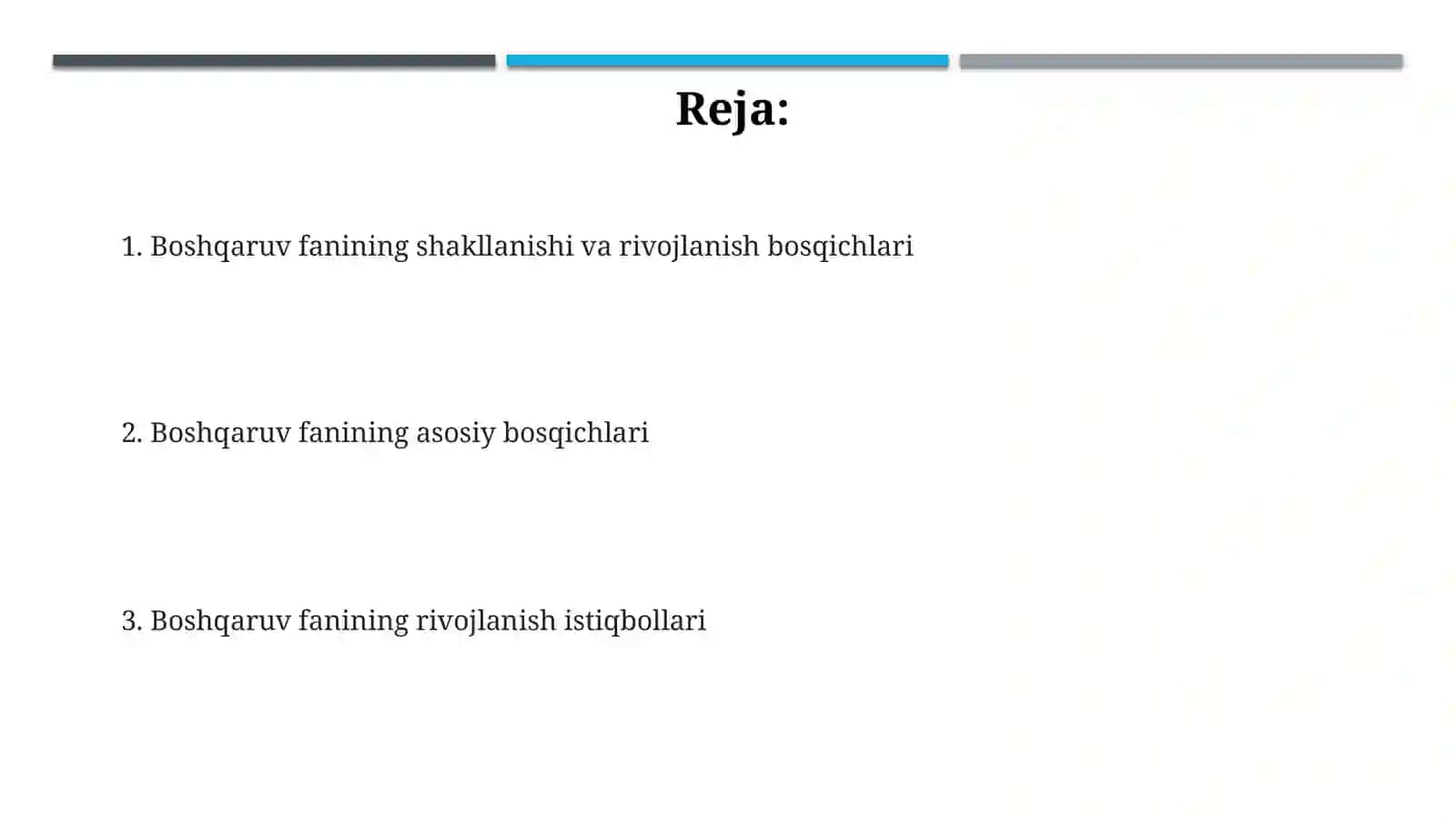 Menejment fanining shakllanishi va rivojlanish bosqichlari 2