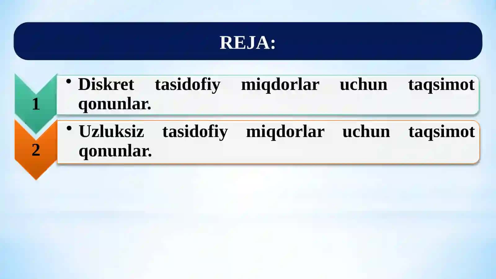 AMALDA KO‘P UCHRAYDIGAN TAQSIMOT QONUNLARI 2