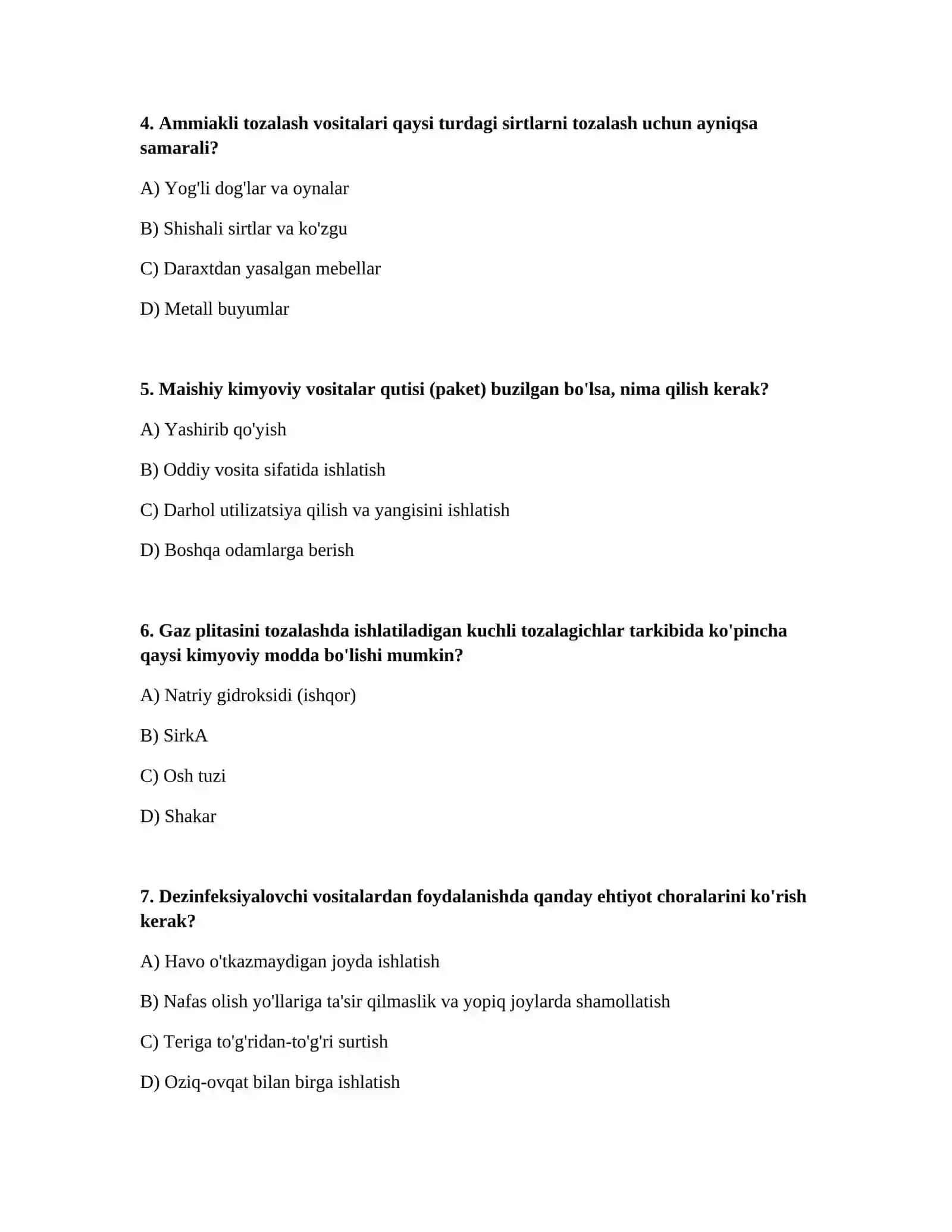 Maishiy kimyoviy vositalar, ulardan foydalanish texnologiyasi, xavfsizlik texnikasi qoidasi 2