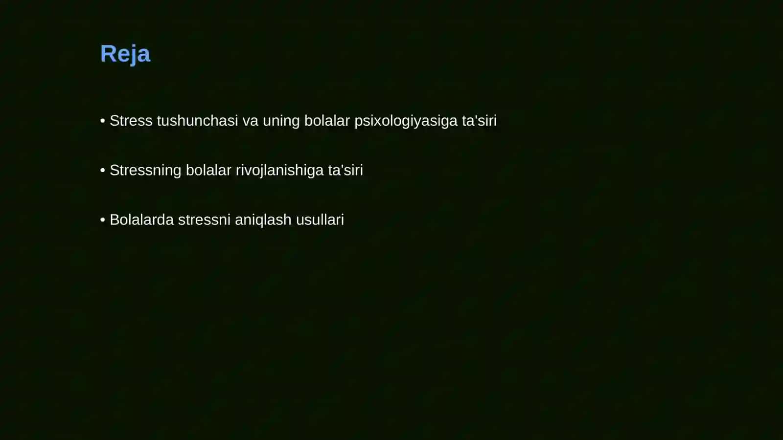 Stress nazariyasi va bolalar psixologiyasi 2