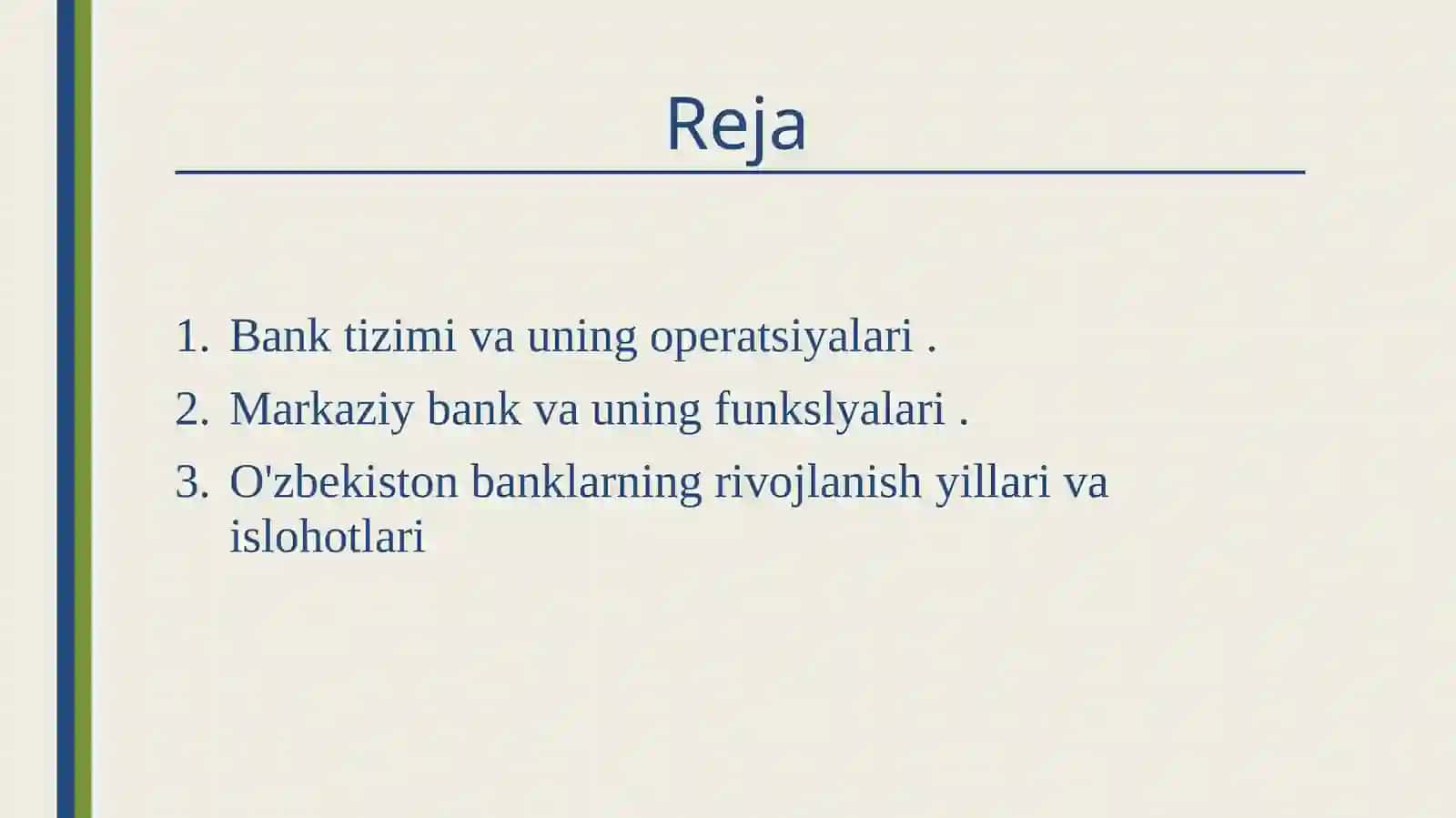 O'zbekiston Respublikasi bank tizimi va uning tarkibi 2