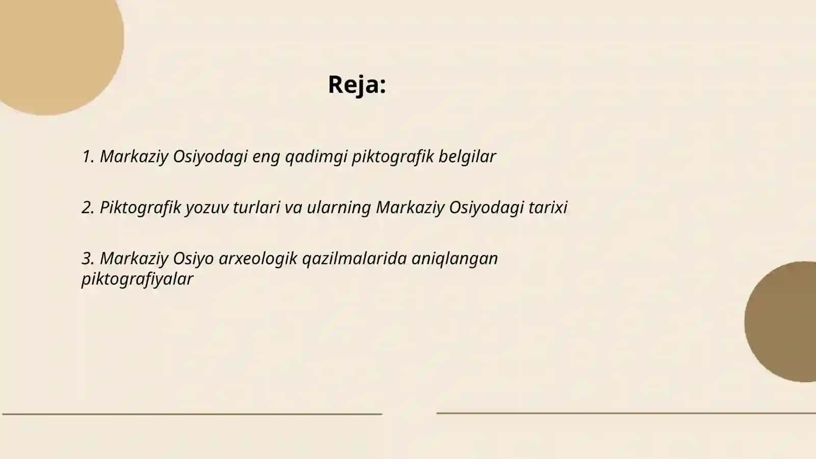 Markaziy osiyo hududida piktografik belgilar 2