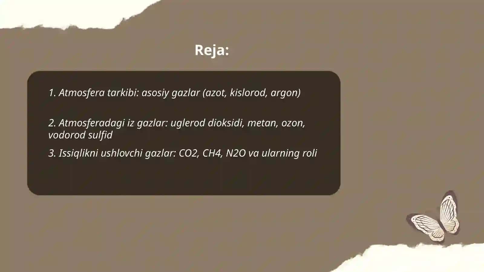 Atmosfera tarkibi va ifloslantiruvchi manbalar 2