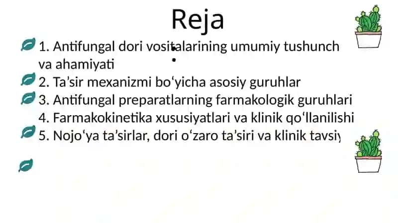 Zambrugʻlarga qarshi dori vositalarining klinik farmakologiyasi 2