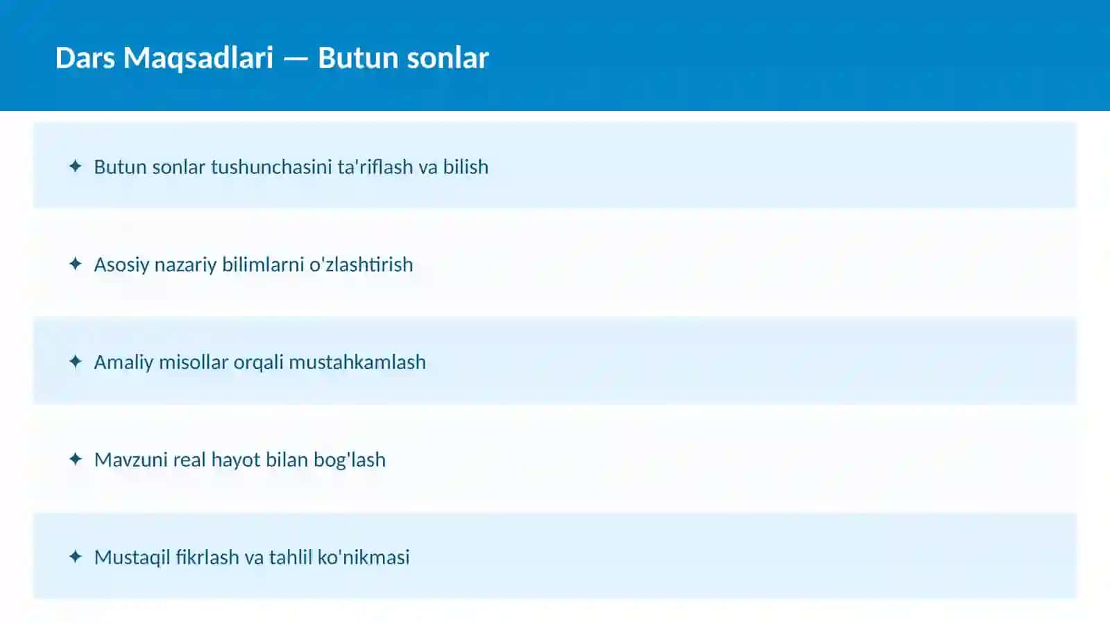 Matematika. Sonlar nazariyasi 2
